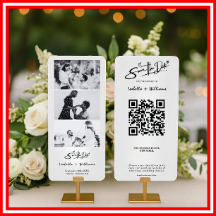 Speichert das Datum Foto-Streifen Eleganter QR-Cod
