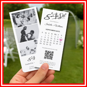 Speichert das Datum Foto-Streifen Eleganter QR-Cod