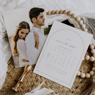 Speichert das Datum Kalender Minimal Arch Foto Kar Save The Date