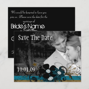Speichert das Datum mit IHREM Foto - SeaBlue und B Ankündigungspostkarte