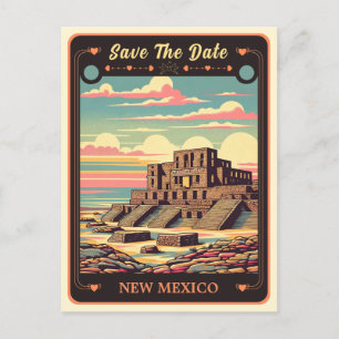 Speichert das Datum   New Mexico Einladungs-Postka Postkarte