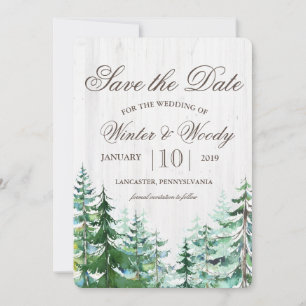 Speichert das Datum Rustikale Baum-Einladung Save The Date