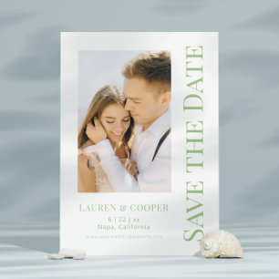 Speichert das Datum Salbei Grün Stilvolle moderne  Save The Date