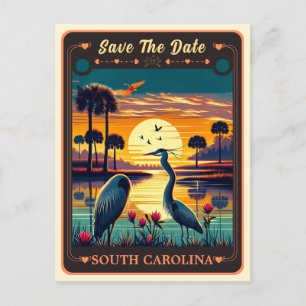 Speichert das Datum South Carolina Einladungspos Postkarte