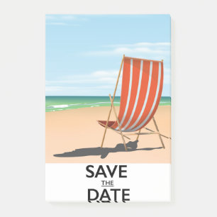 Speichert das Datum Vintage-Strandposter Post-it Klebezettel