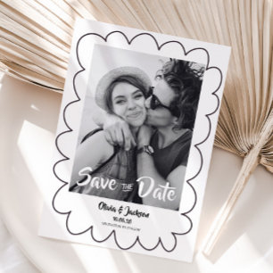 Speichert das Datum whimsical moderne Fotokarte Save The Date