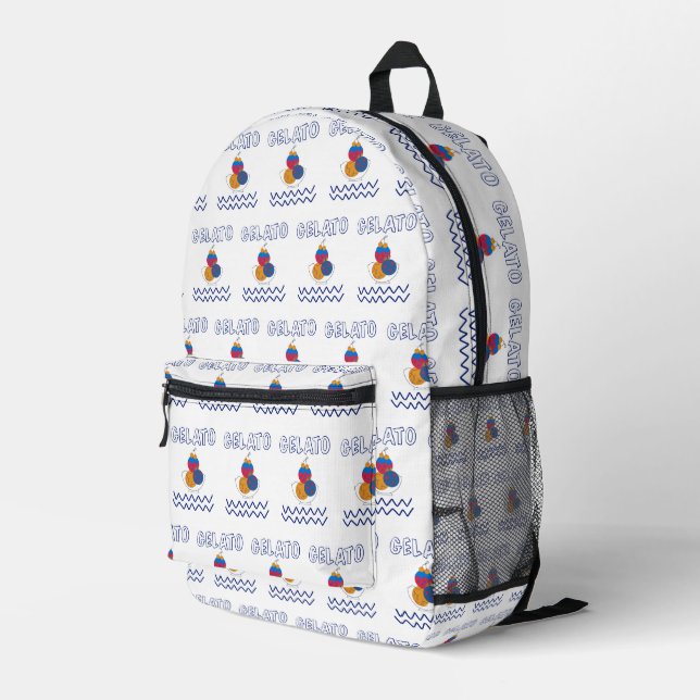 Speiseeis Bedruckter Rucksack (Rückseitige Ecke Rechts)