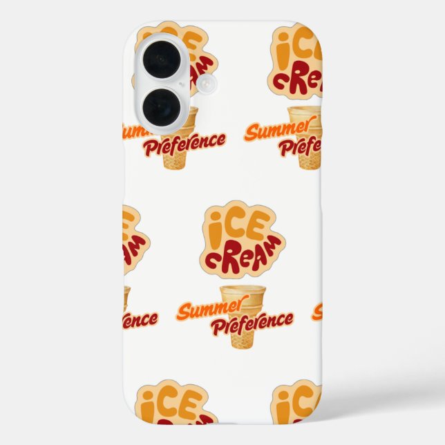 Speiseeis im Sommer iPhone 16 Hülle (Rückseite)