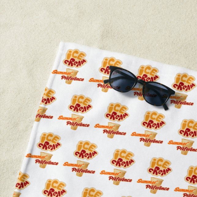 Speiseeis im Sommer Strandtuch (Beispiel)