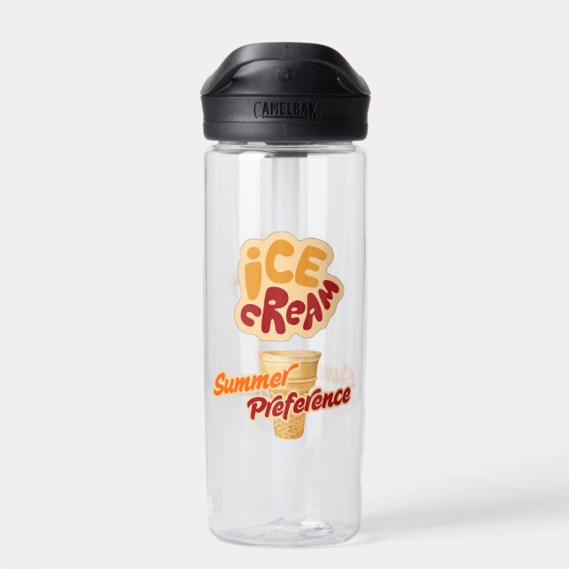 Speiseeis im Sommer Trinkflasche (Rückseite)
