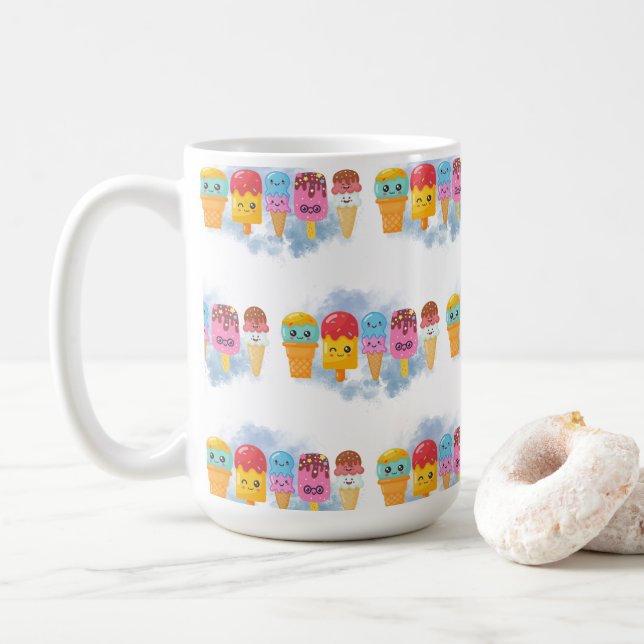 Speiseeis Kaffeetasse (Mit Donut)