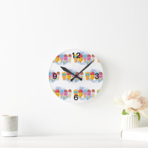 Speiseeis Runde Wanduhr