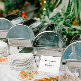 Speisekarte am Buffet Einladung