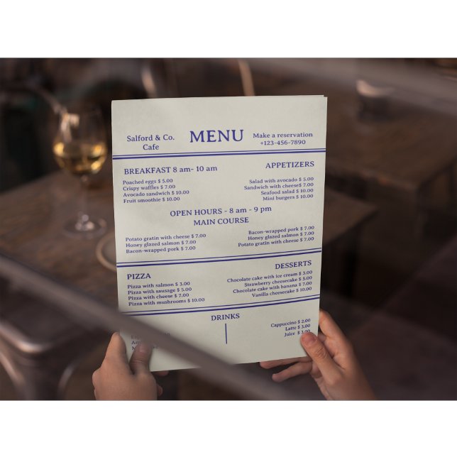 Speisekarte des Modern Food Restaurant Cafes Menükarte (Von Creator hochgeladen)