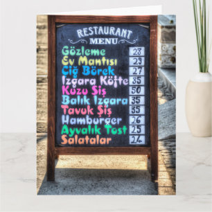 Speisekarte des türkischen Restaurants Karte