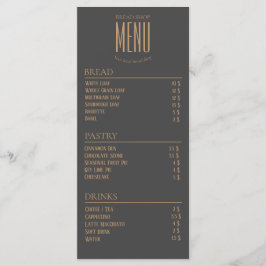 Speisekarte für Bäckereien Menükarte