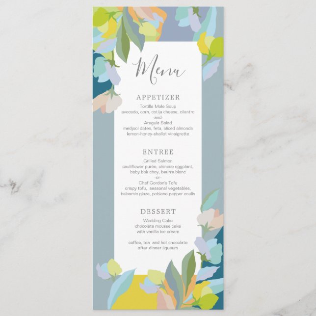 Speisekarte für Hochzeiten Menükarte (Vorderseite)