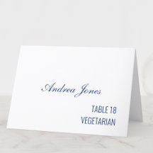 Speisekarte Gastname Dark Blue Platzkarte