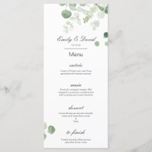 Speisekarte, Hochzeitsmenü, Babydusche, Bridal  