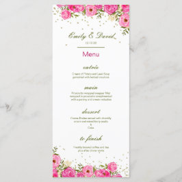 Speisekarte, Hochzeitsmenü, Babydusche, Bridal Menükarte