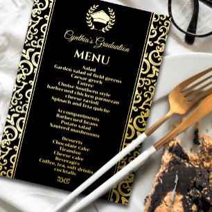 Speisekarte mit eleganten Foil Frame Abschluss Folieneinladung