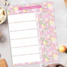 Speisekarte und Einkaufsliste Pink Lemonade Lemon Notizblock