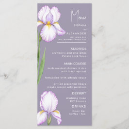 Speisekarten für eine moderne Hochzeit. Menükarte