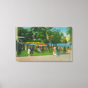 Speisen auf der Promenade an der Roseland Leinwanddruck