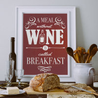 Speisen ohne Wein Coole Typografie Weinangebot