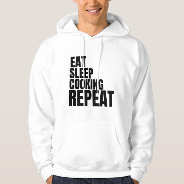 Speisen Schlafkochwiederholen Hoodie (Vorderseite)