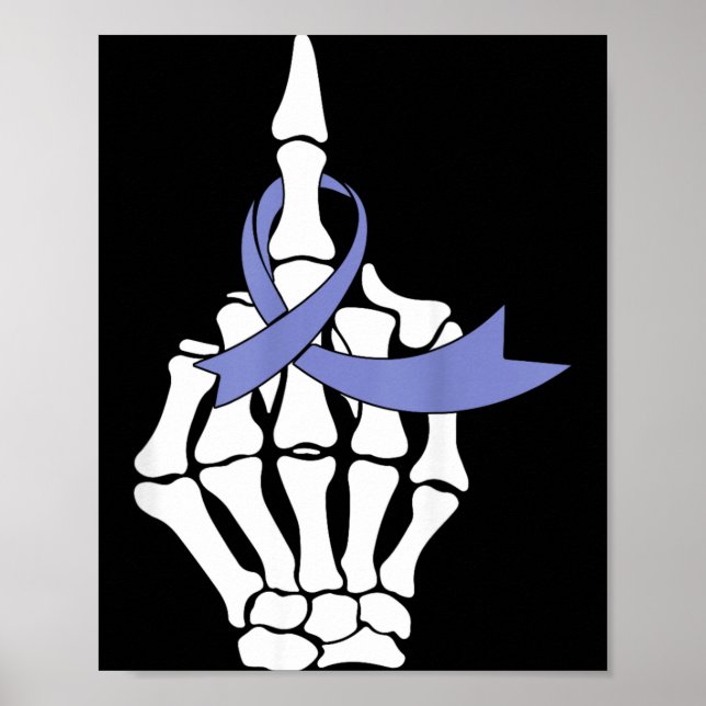 Speiseröhrenkrebs Mittelfinger Immergrün-Band Poster (Vorne)