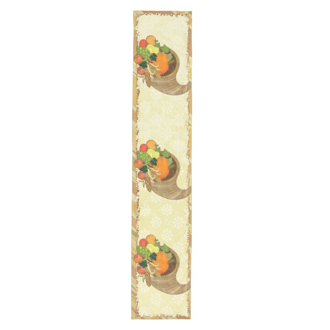 Speisesaal für elegante Erntedank mit gemischten M Mittelgroßer Tischläufer (Vorderseite)