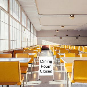 Speisesaal geschlossen Minimalistisches Plakatzeic Poster