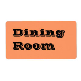 Speisesaal mit bewegenden Etiketten in Orange