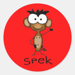 Spek die Affe-Aufkleber Runder Aufkleber