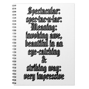 Spektakulär: Definition ・ tac ・ ・ Notizblock