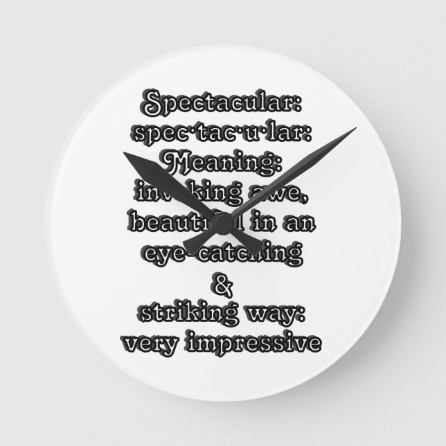 Spektakulär: Definition ・ tac ・ ・ Runde Wanduhr (Vorderseite)