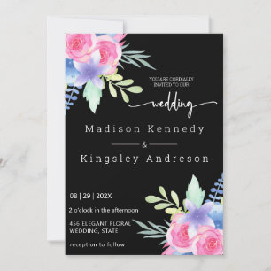 Spektakulär Elegant Simple Floral Luxury Einladung