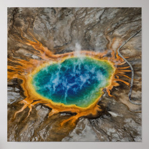 Spektakuläre Grand Prismatic Spring Poster