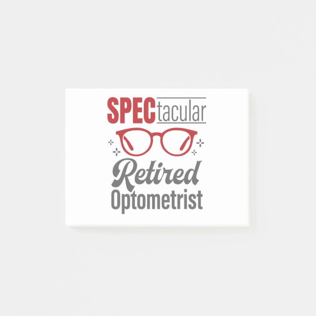 Spektakuläre remüde Optometrikeroptometrie Post-it Klebezettel (Vorderseite)