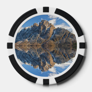 Spektakuläre schneebedeckte Hurtigruten-Berge, Nor Pokerchips