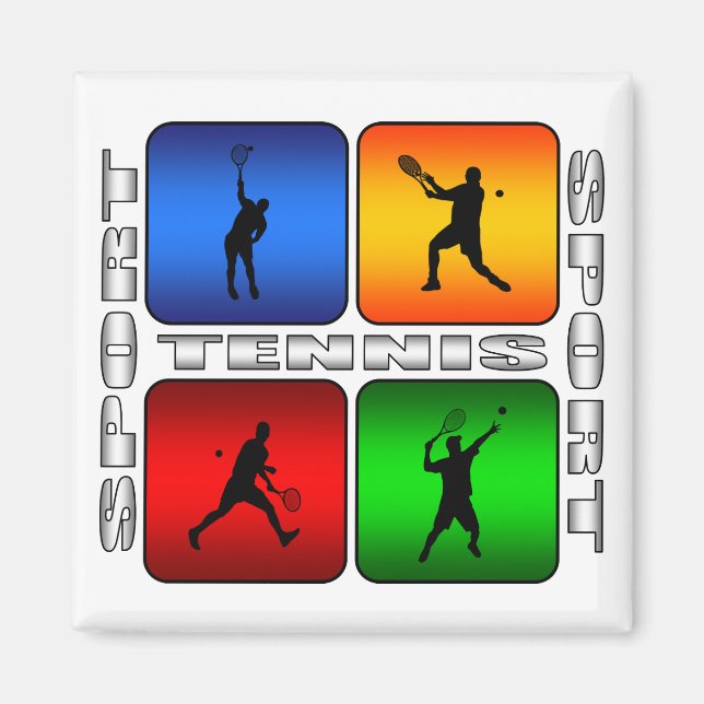 Spektakuläre Tennis (männlich) Magnet (Vorne)