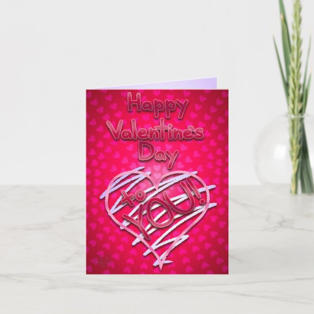 Spektakuläre Valentinstag-Karte Karte (Vorderseite)