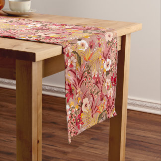 Spektakuläre Vintage-Blumen Mittelgroßer Tischläufer