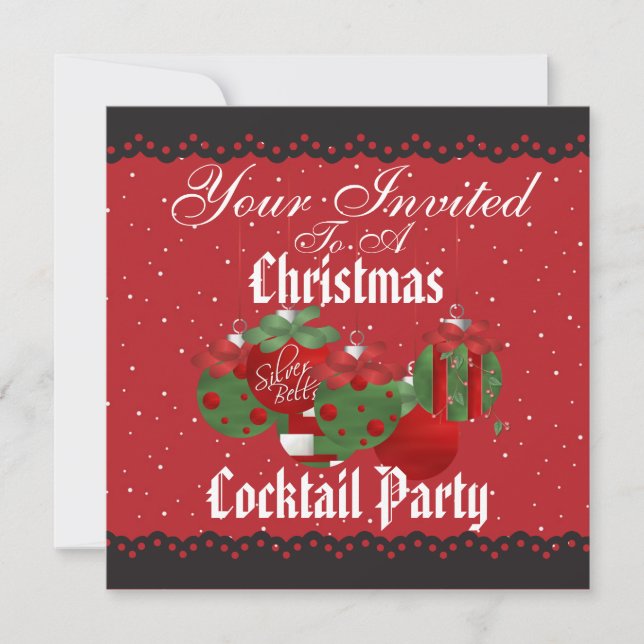 Spektakuläre Weihnachtscocktail-Party Einladungen (Vorderseite)