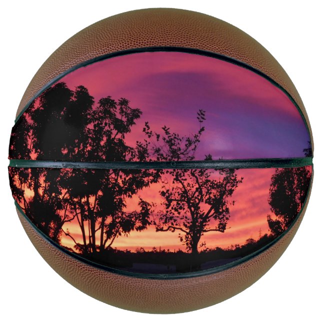 Spektakulärer Sonnenaufgang Basketball (Vorderseite)