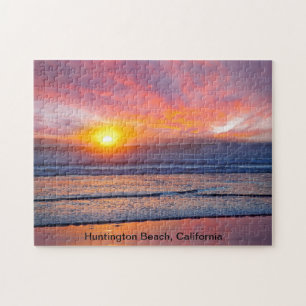 Spektakulärer Sonnenuntergang am Huntington Beach