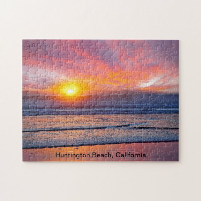 Spektakulärer Sonnenuntergang am Huntington Beach (Horizontal)
