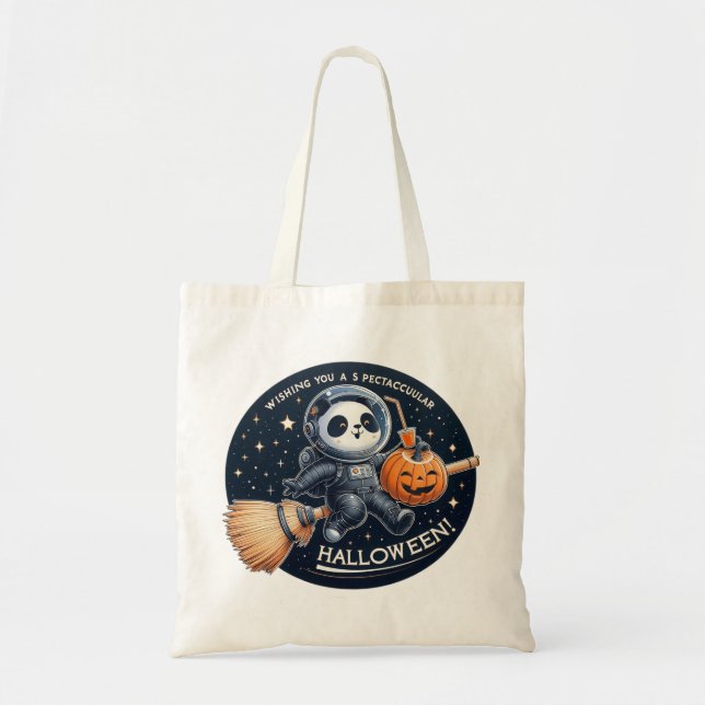 Spektakuläres Halloween mit einem Bambus Broom Pan Tragetasche (Vorne)