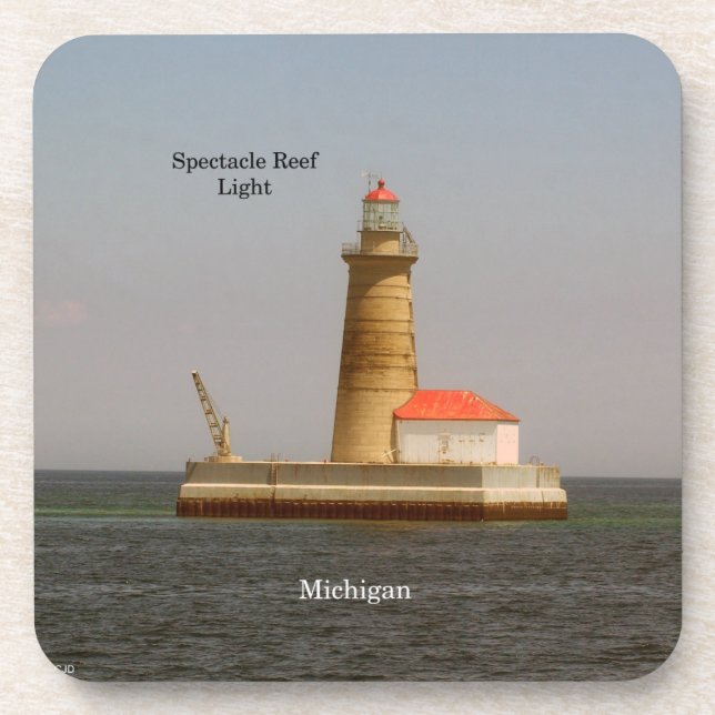 Spektakuläres Reef Light Set von 6 Untersetzer aus (Vorderseite)